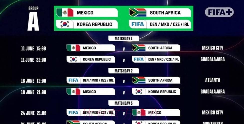 2026世界杯墨西哥赛程表 2026世界杯墨西哥赛程表